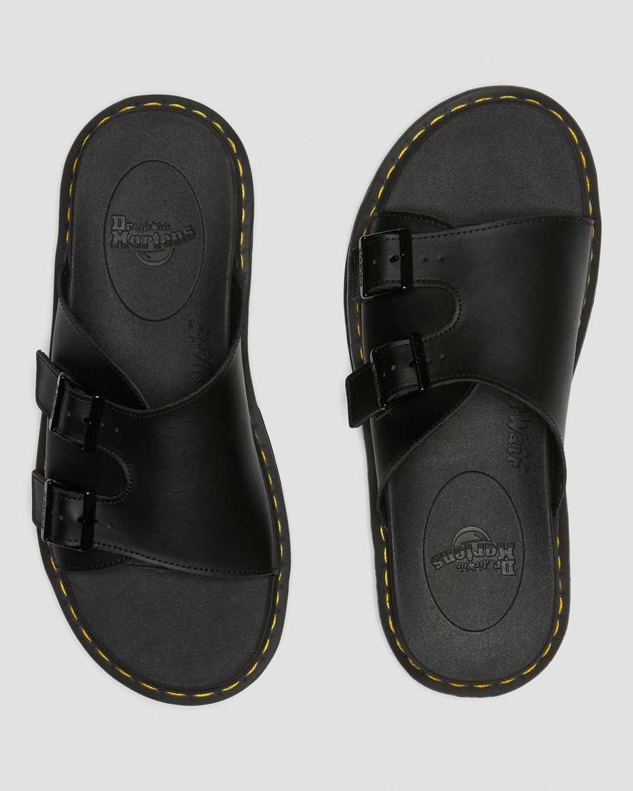svarta dr martens dax herr slidesandaler