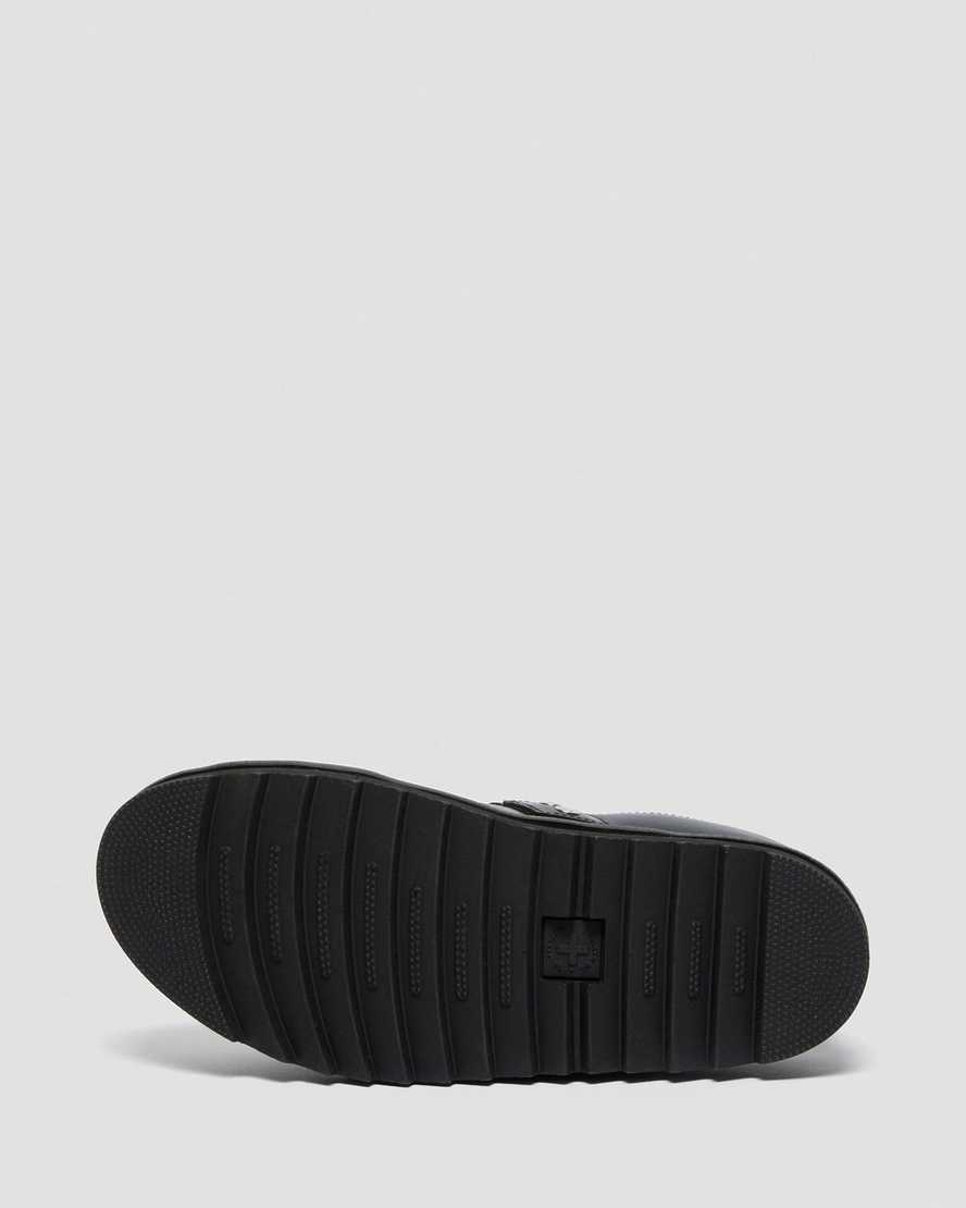 svarta dr martens terry ii herrsandaler med rem