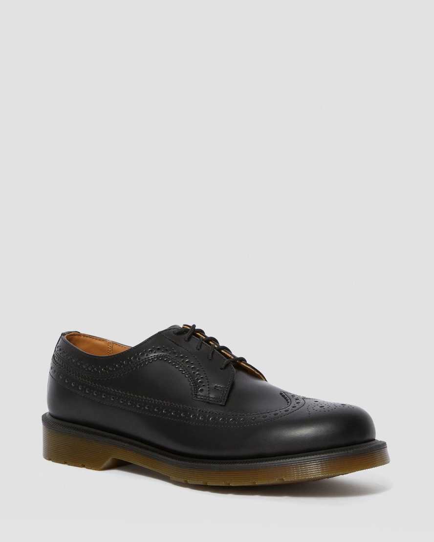 svarta dr martens 3989 smooth brogue-skor för män