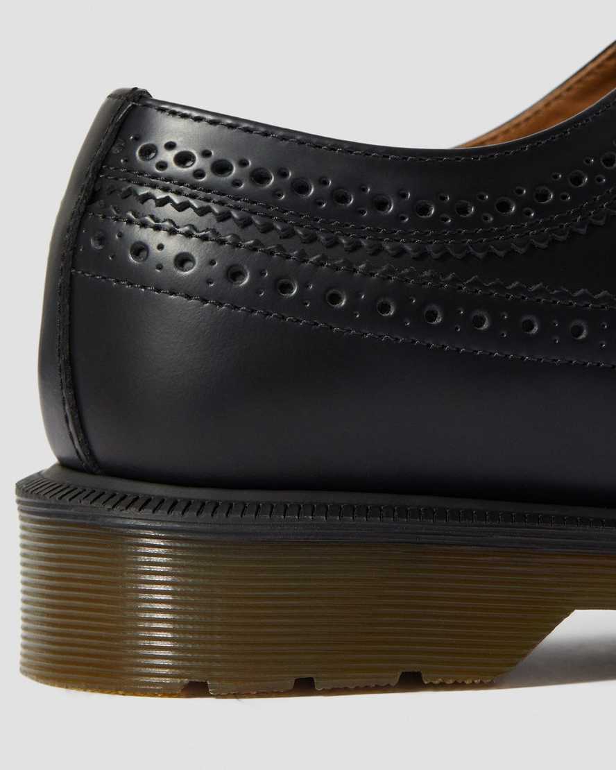 svarta dr martens 3989 smooth brogue-skor för män