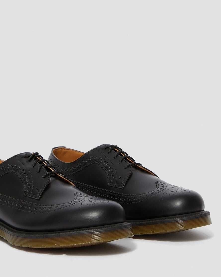 svarta dr martens 3989 smooth brogue-skor för män
