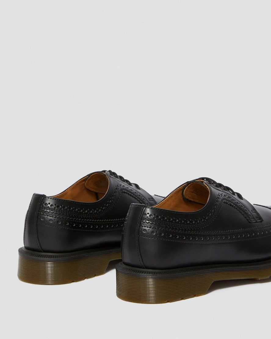 svarta dr martens 3989 smooth brogue-skor för män