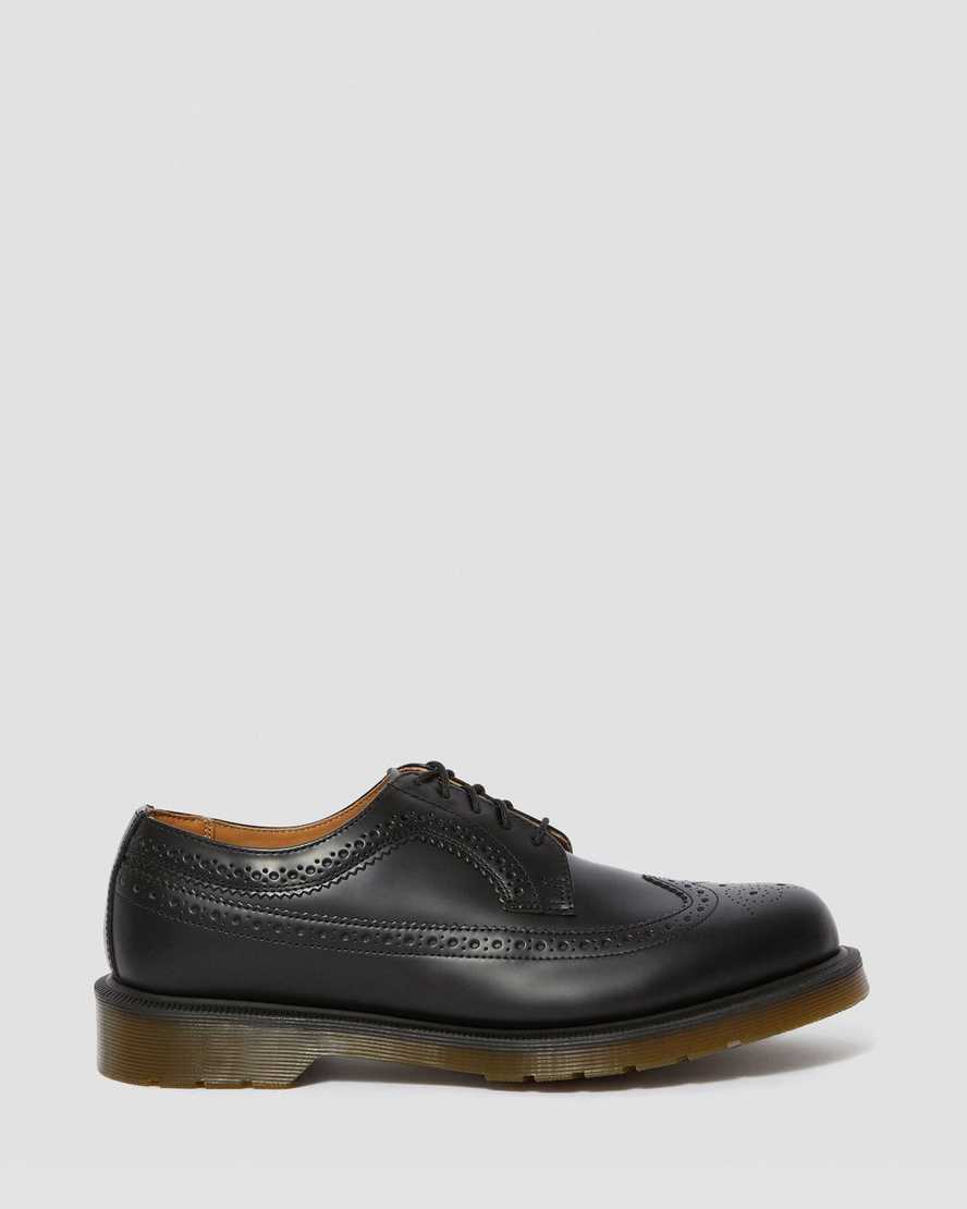 svarta dr martens 3989 smooth brogue-skor för män