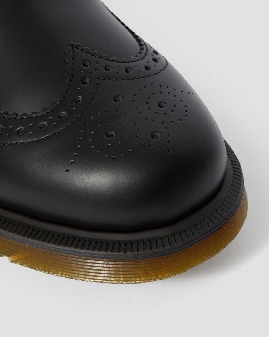 svarta dr martens 3989 smooth brogue-skor för män