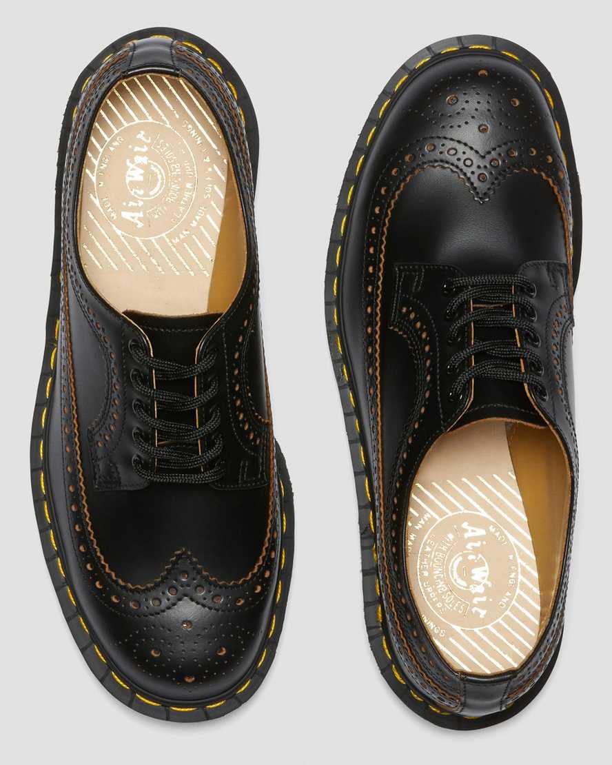 svarta dr martens 3989 vintage made in england herr brogueskor