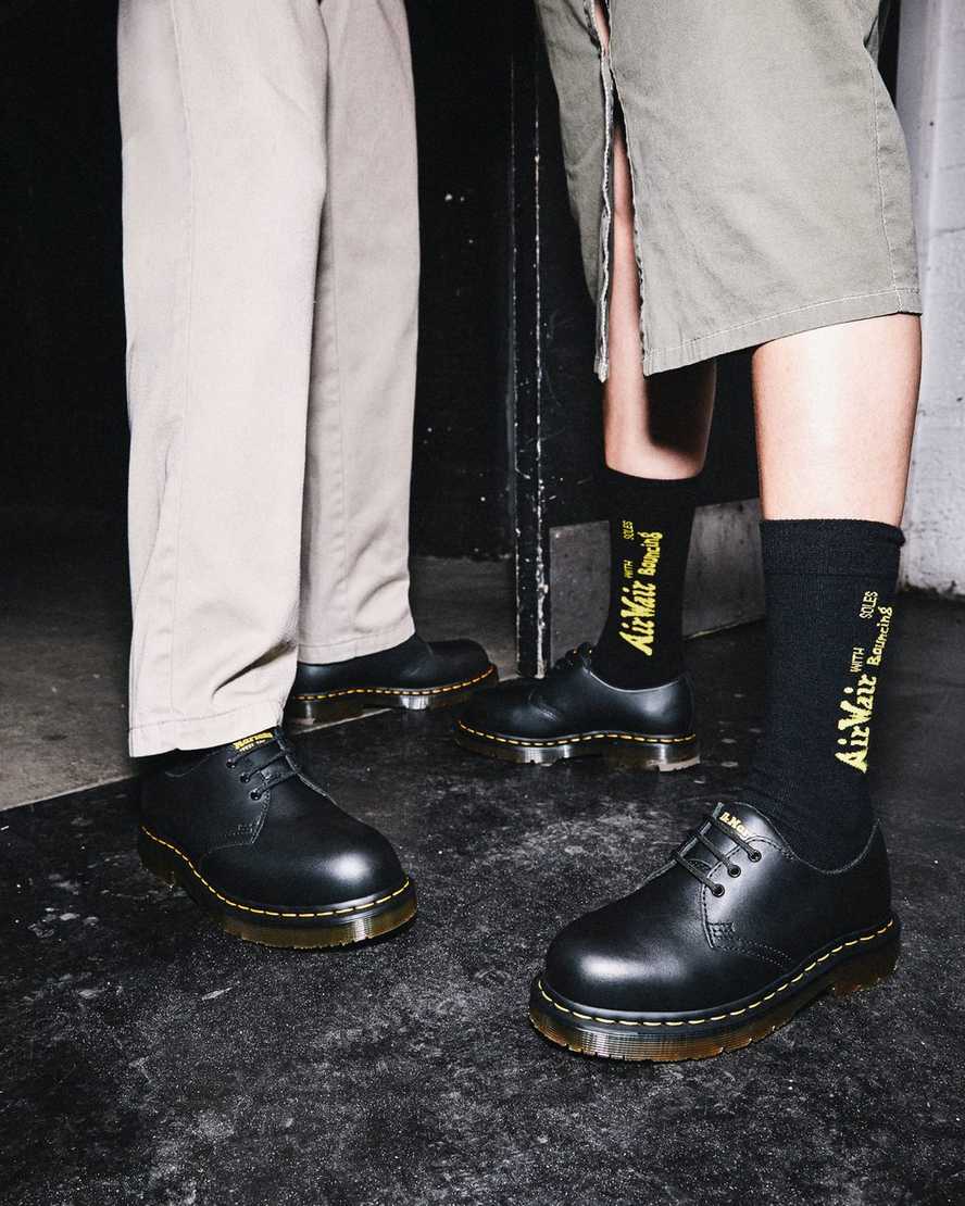 svarta dr martens 1461 halkfria stålhätta herrskor