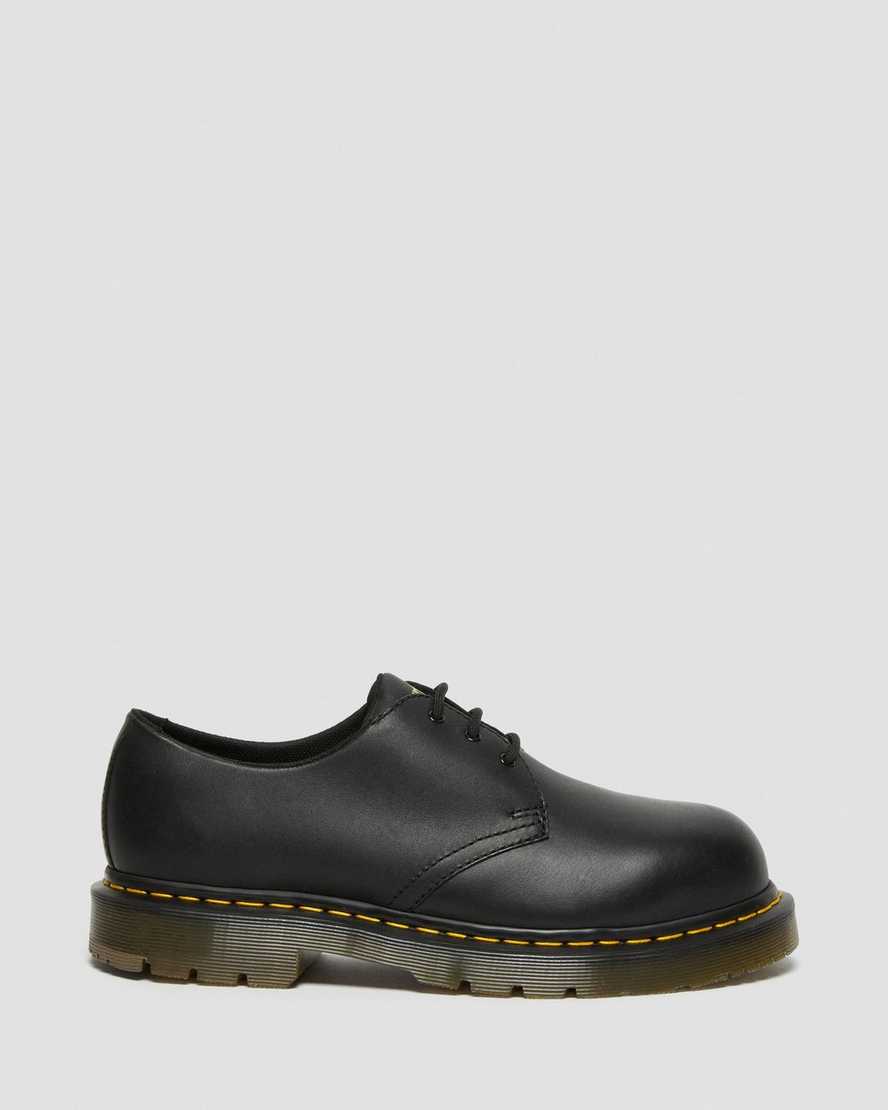 svarta dr martens 1461 halkfria stålhätta herrskor