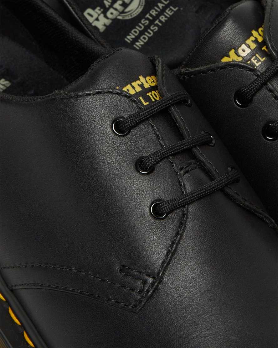svarta dr martens 1461 halkfria stålhätta herrskor