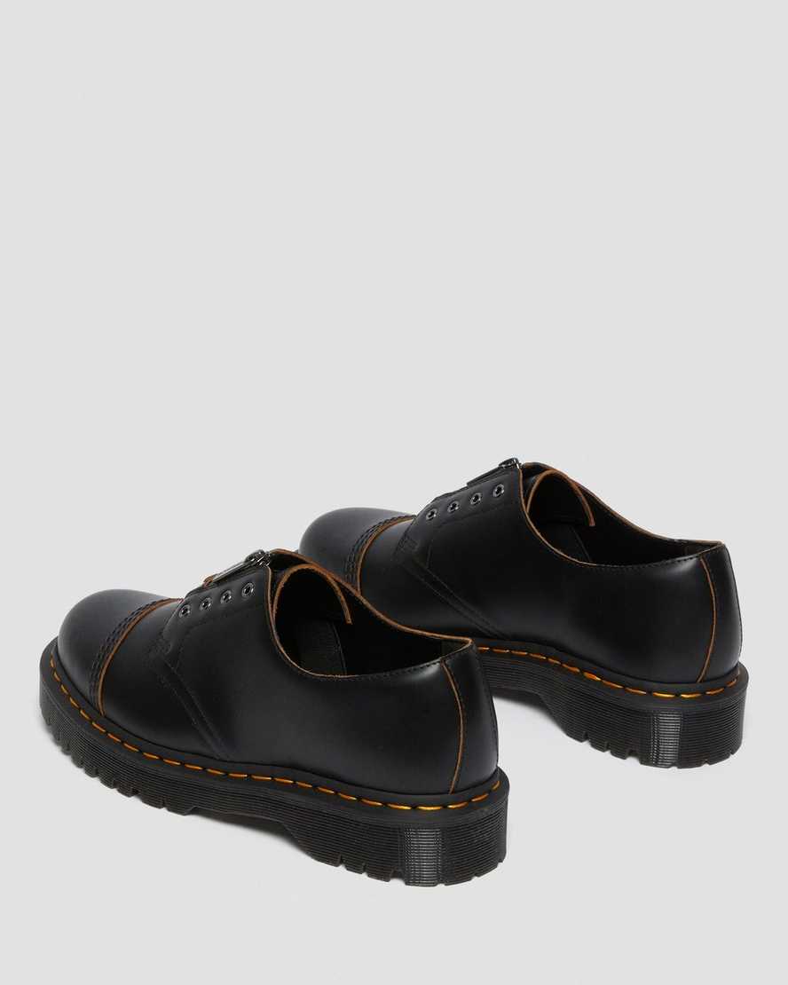 svarta dr martens smiths laceless bex herrskor