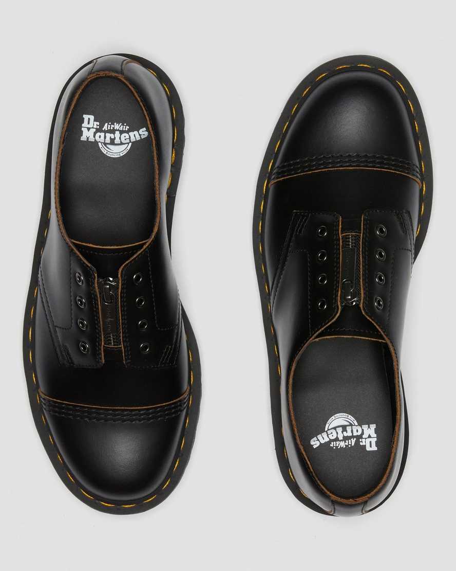 svarta dr martens smiths laceless bex herrskor