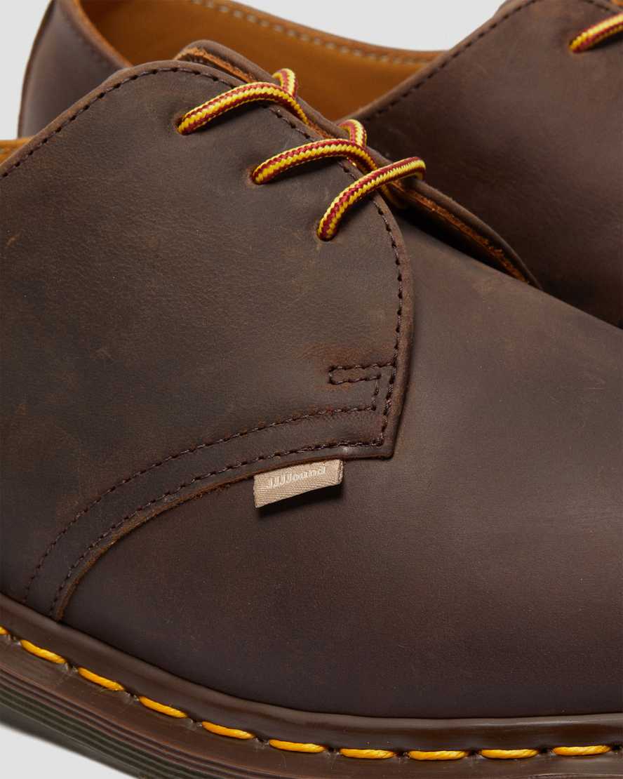 bruna dr martens archie ii jjjjound crazy horse herrskor med snörning