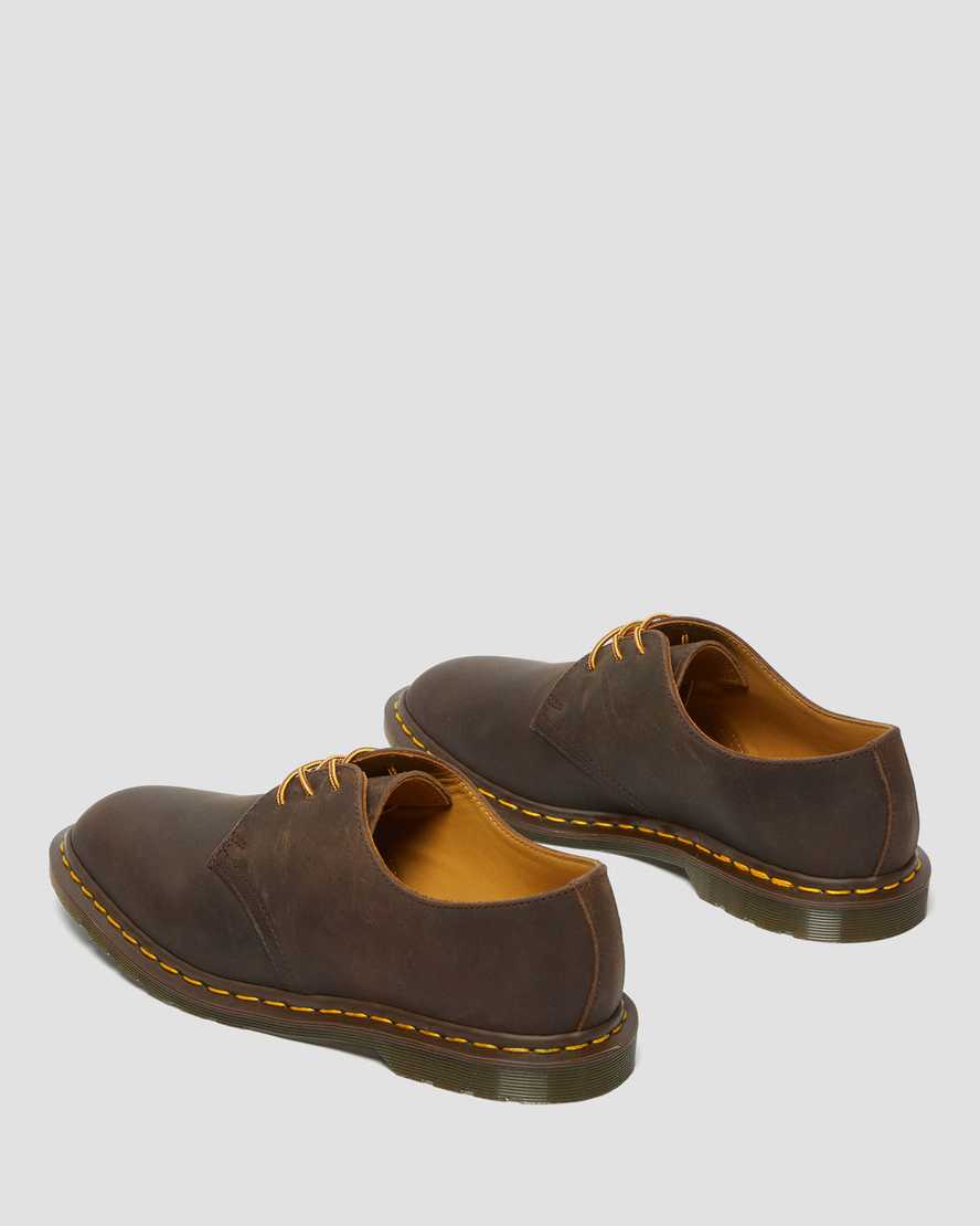 bruna dr martens archie ii jjjjound crazy horse herrskor med snörning