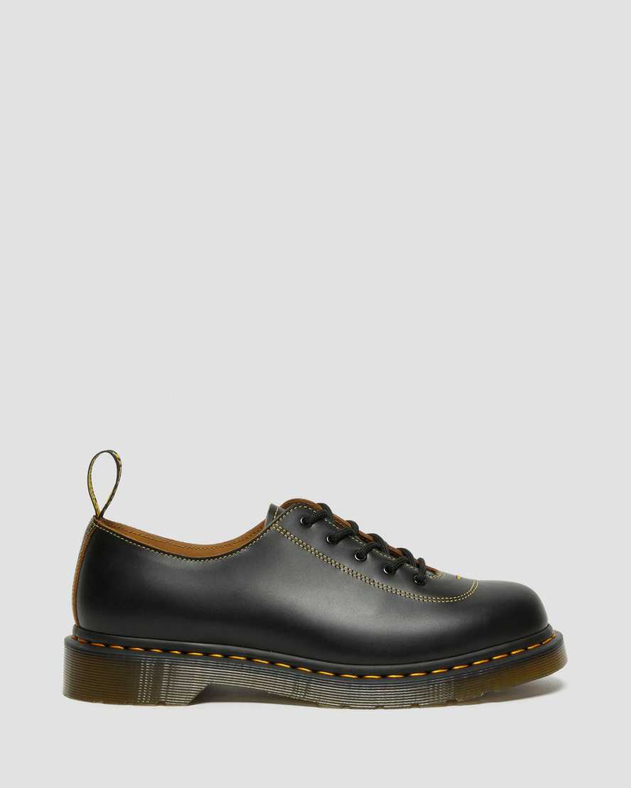 svarta dr martens glyndon vintage smooth herrskor med snörning