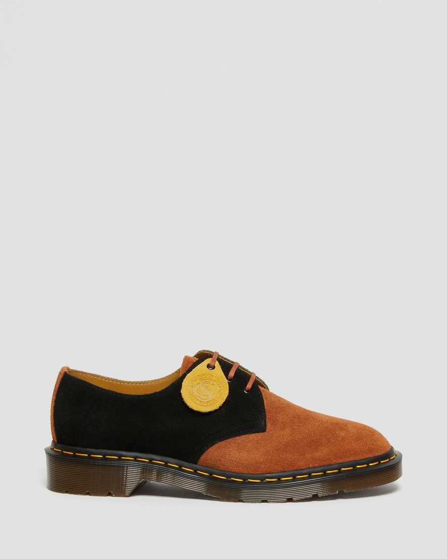 bruna svarta dr martens 1461 made in england herr oxfordskor