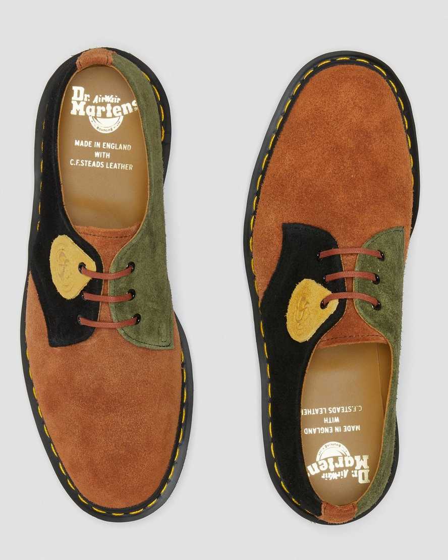 bruna svarta dr martens 1461 made in england herr oxfordskor