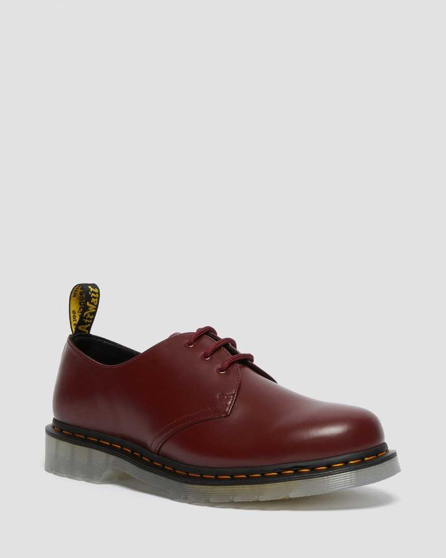 röda dr martens 1461 iced smooth oxfordskor för män