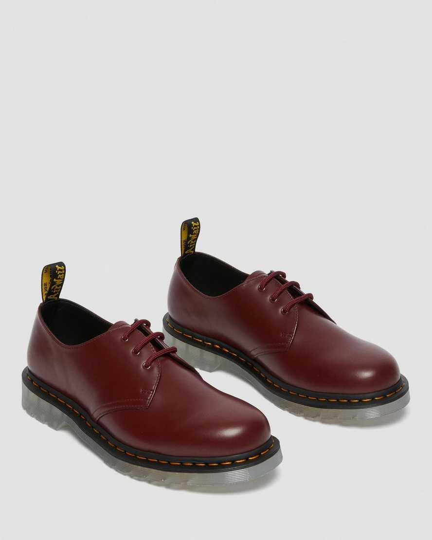 röda dr martens 1461 iced smooth oxfordskor för män