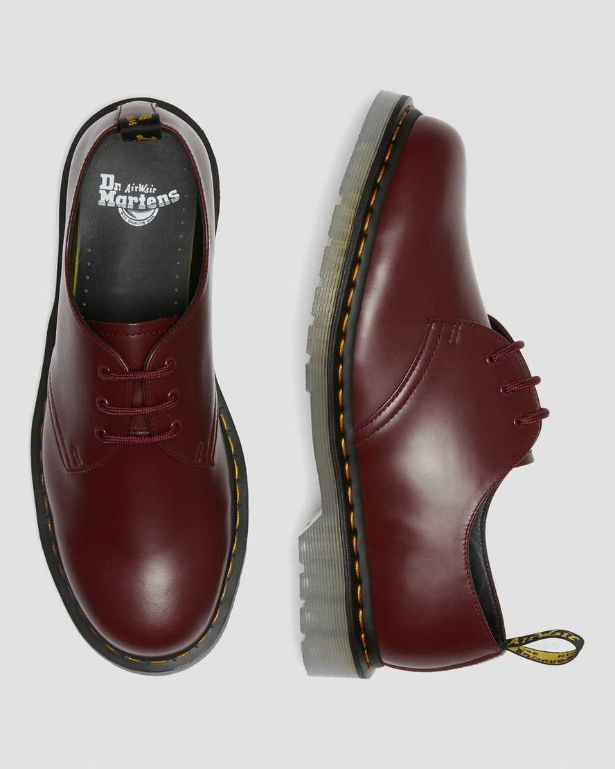 röda dr martens 1461 iced smooth oxfordskor för män