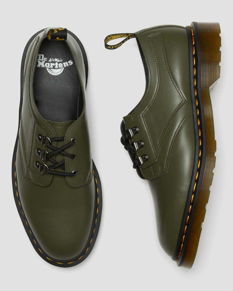 dr martens 1461 verso smooth oxfordskor för män i grönt