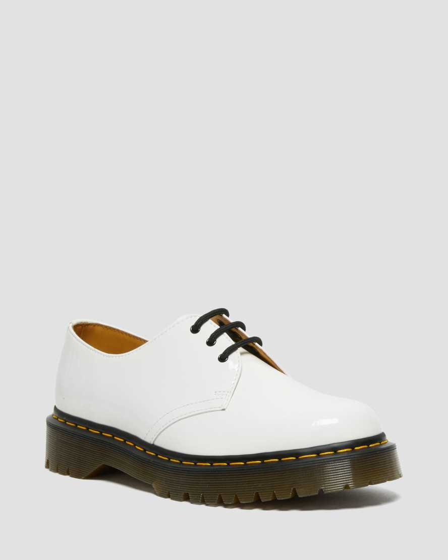 vita dr martens 1461 bex patent oxfordskor för män