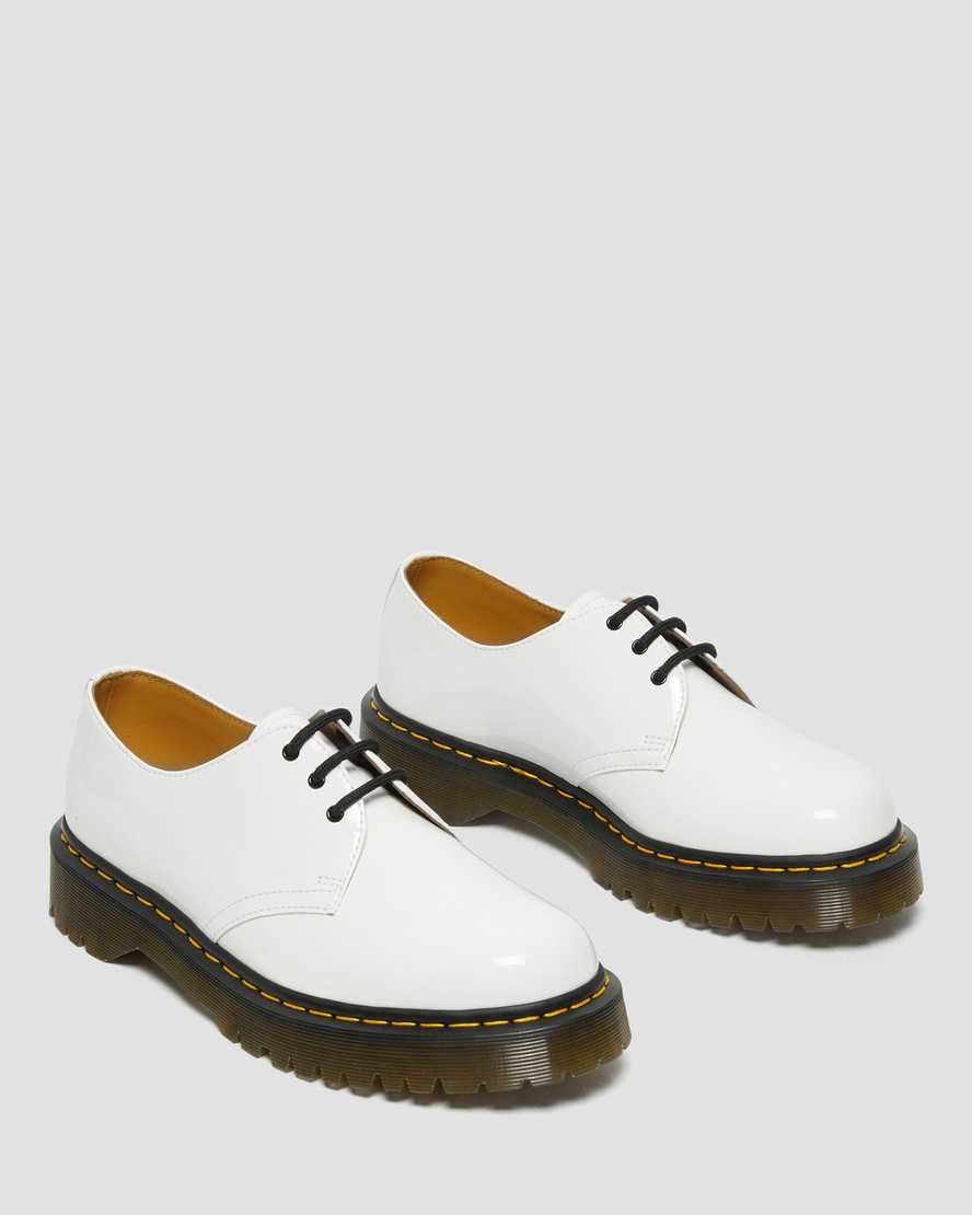 vita dr martens 1461 bex patent oxfordskor för män