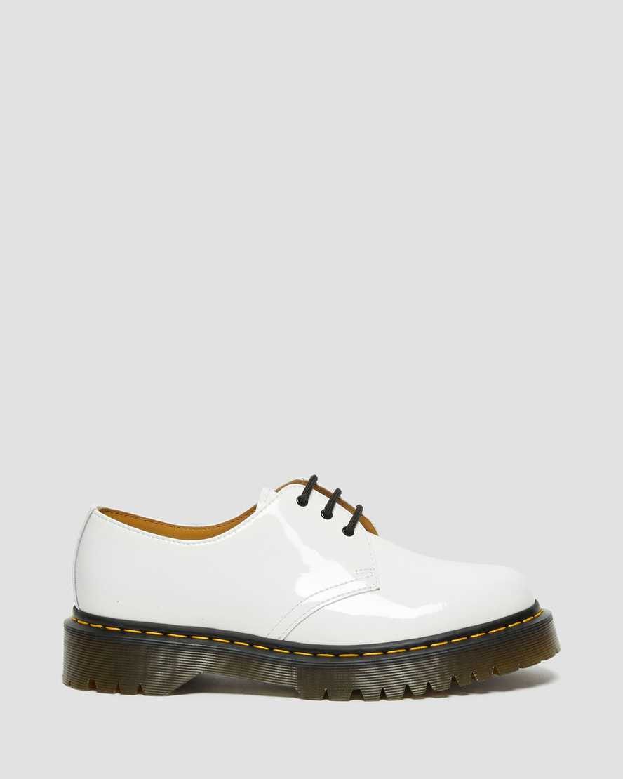vita dr martens 1461 bex patent oxfordskor för män
