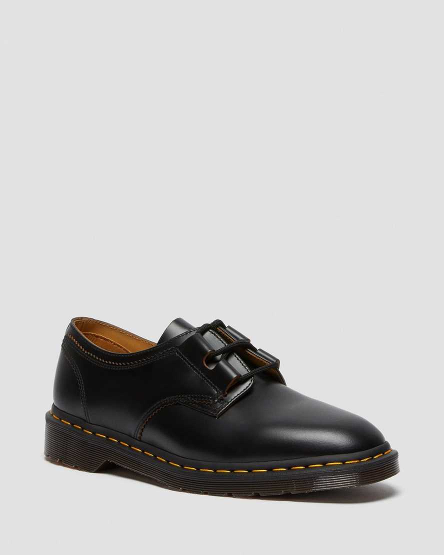 svarta dr martens 1461 ghillie oxfordskor för män