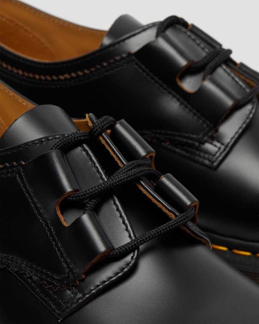 svarta dr martens 1461 ghillie oxfordskor för män