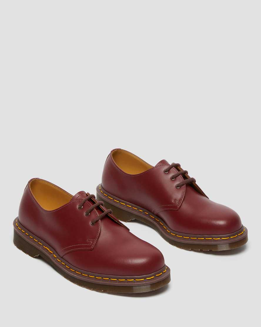 röda dr martens 1461 vintage made in england herr oxfordskor