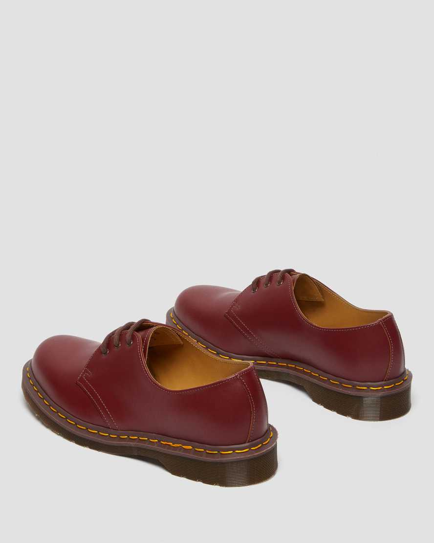 röda dr martens 1461 vintage made in england herr oxfordskor