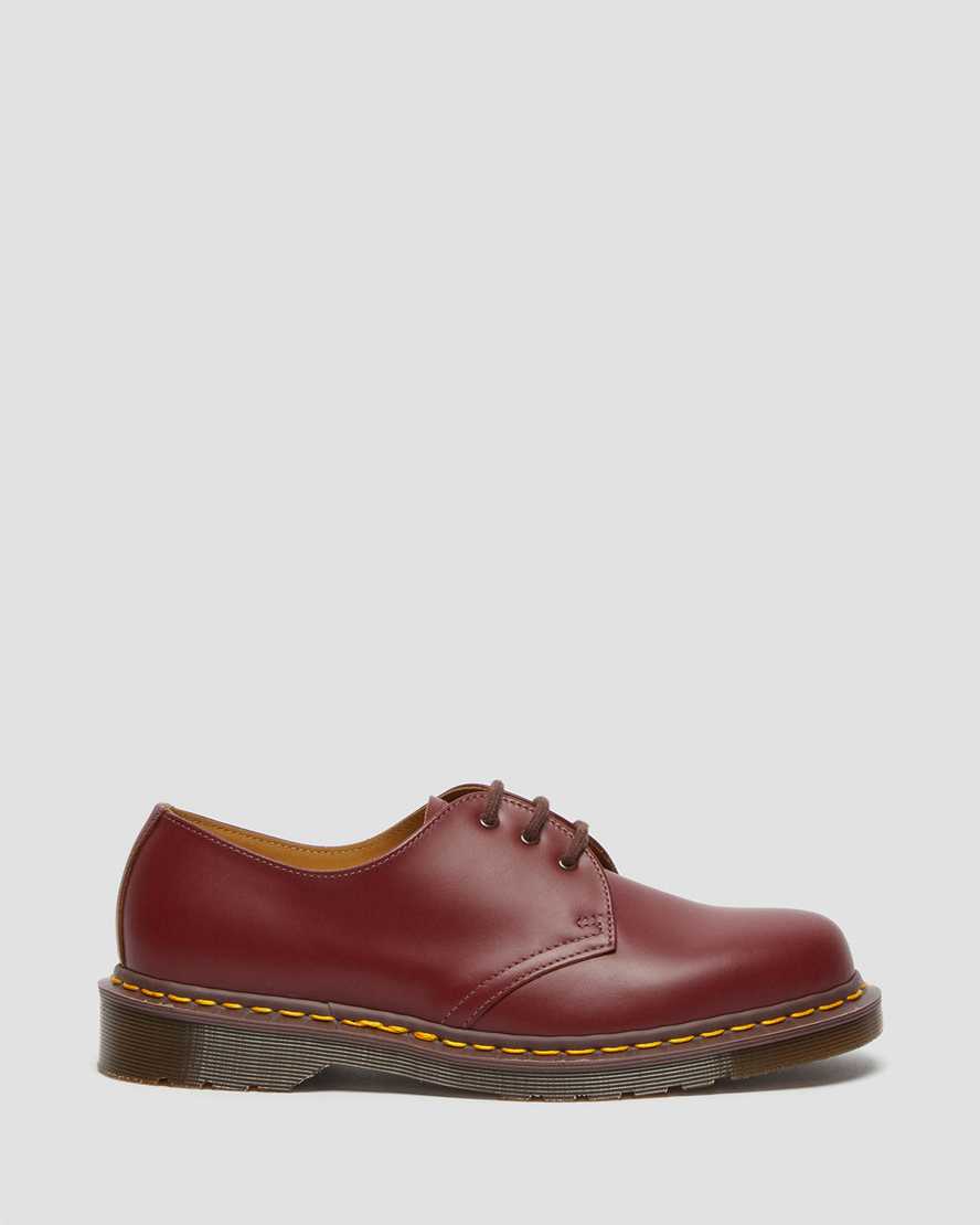 röda dr martens 1461 vintage made in england herr oxfordskor