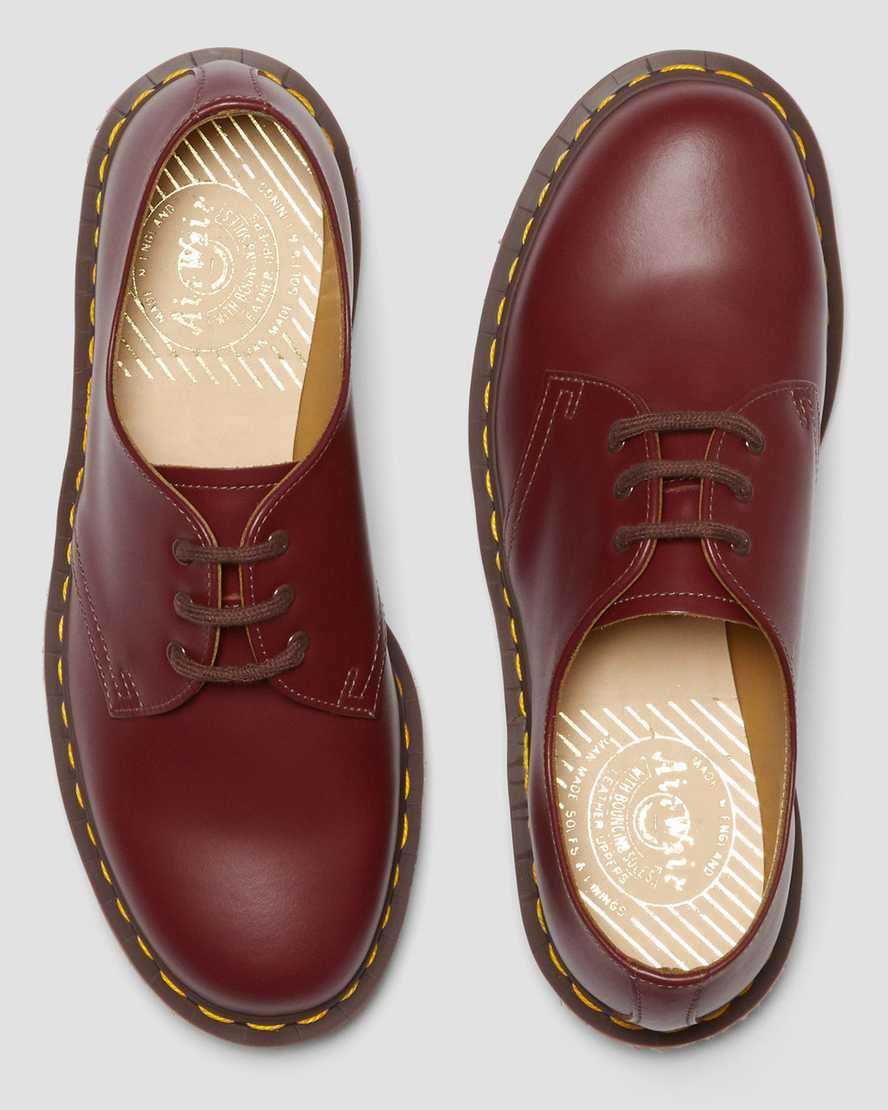 röda dr martens 1461 vintage made in england herr oxfordskor