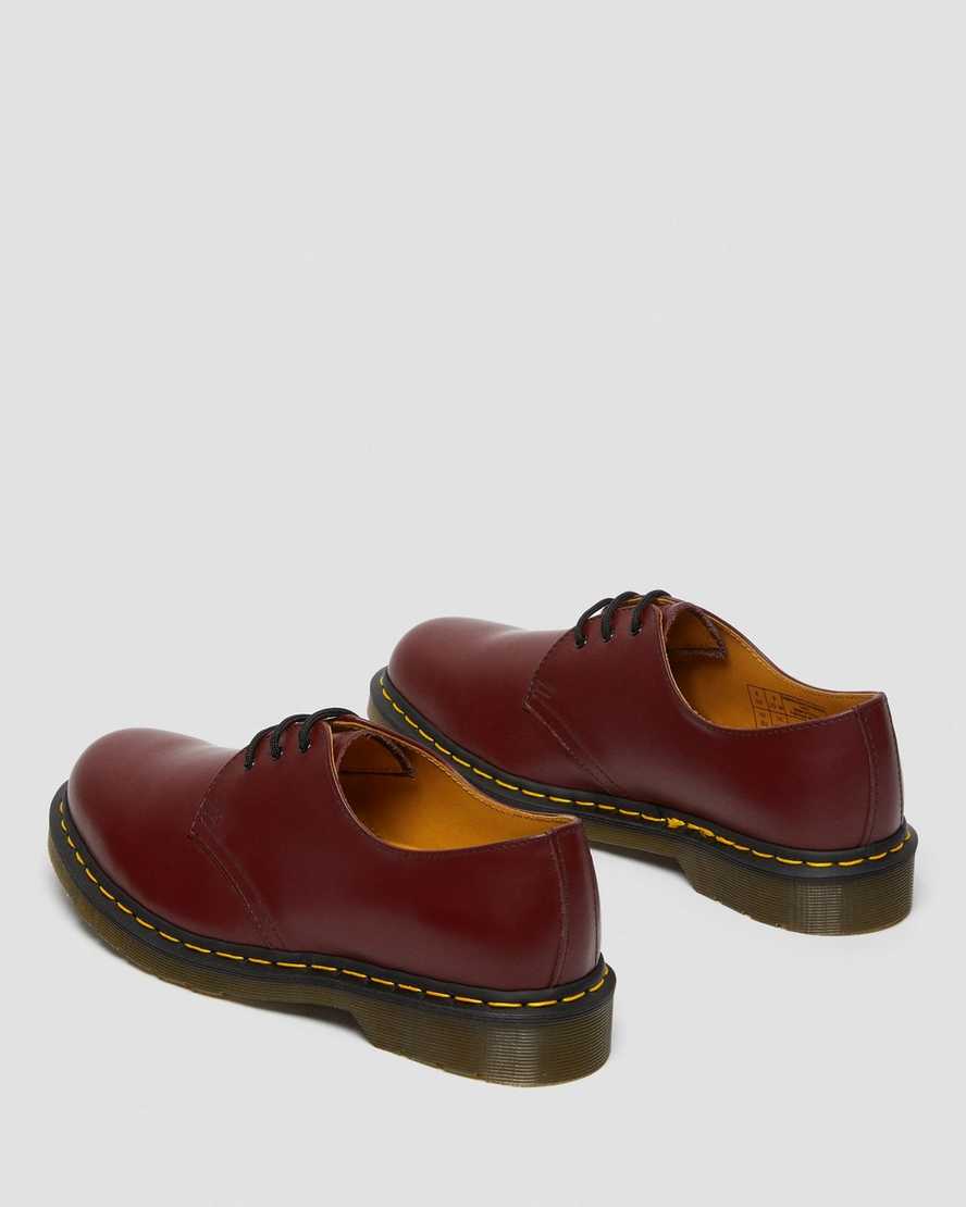 röda dr martens 1461 smooth oxfordskor för män