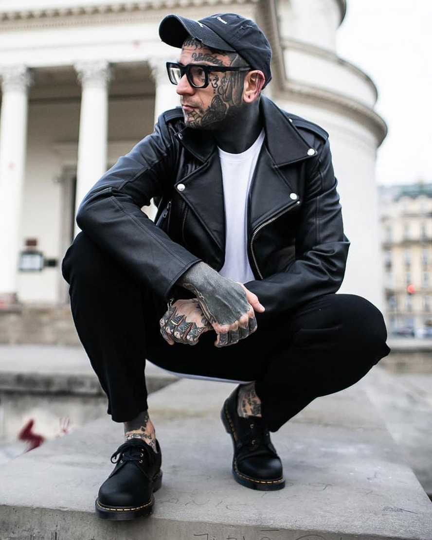 svarta dr martens 1461 felix oxfordskor för män