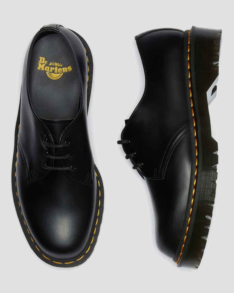 svarta dr martens 1461 bex smooth oxfordskor för män