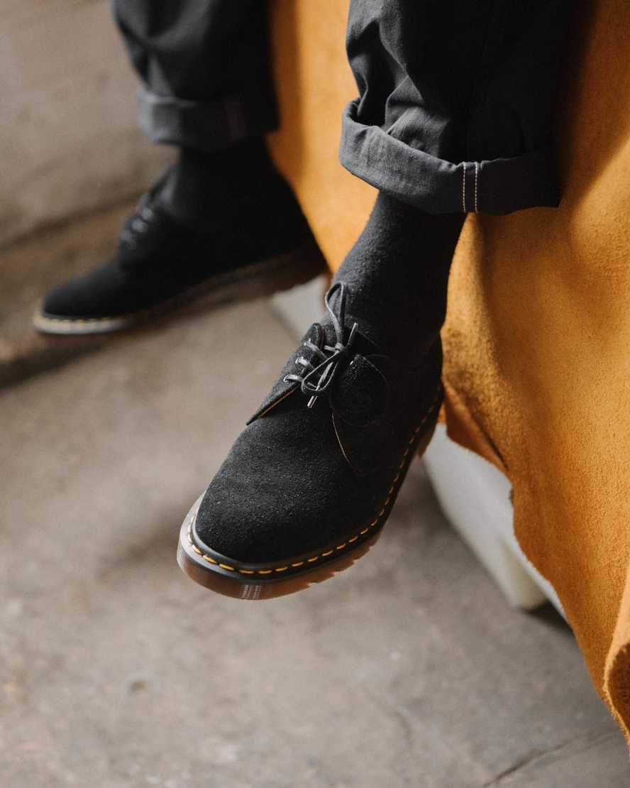 svarta dr martens 1461 made in england oxfordskor för män