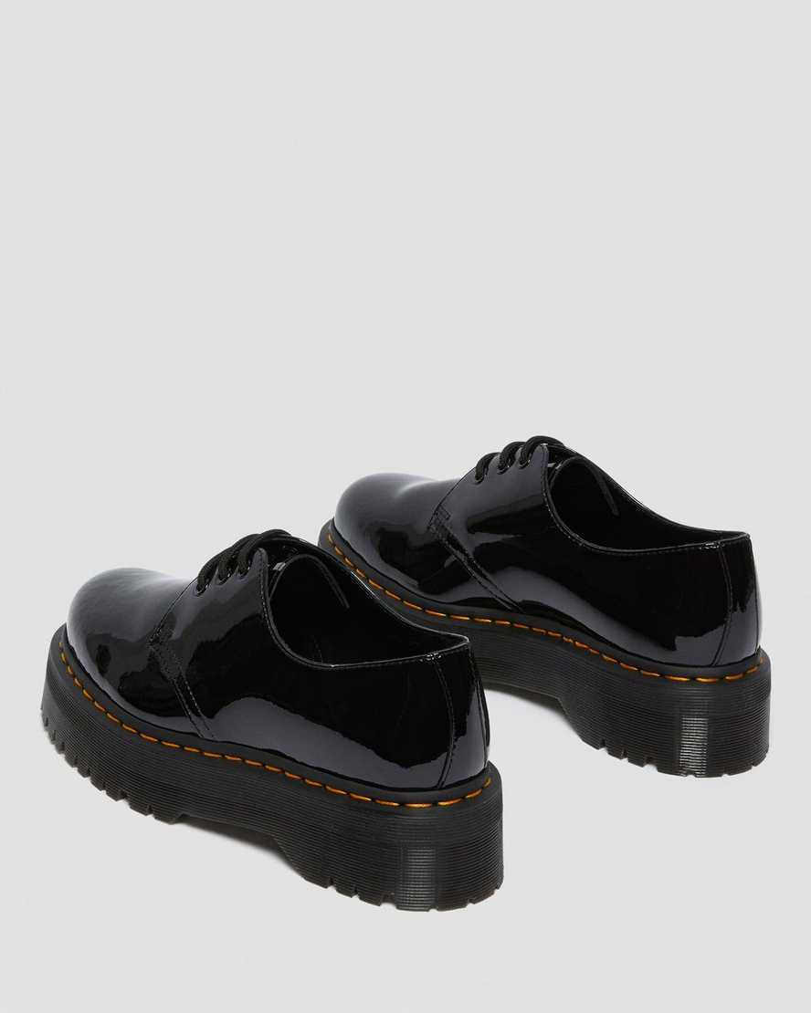 svarta dr martens 1461 patent platform oxfordskor för herr