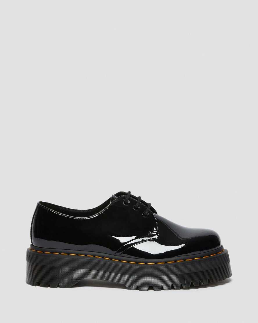svarta dr martens 1461 patent platform oxfordskor för herr
