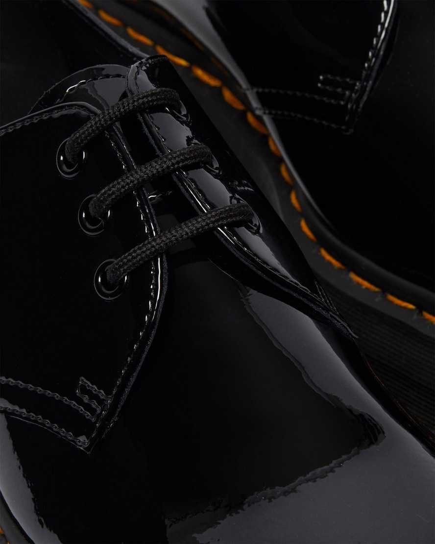 svarta dr martens 1461 patent platform oxfordskor för herr