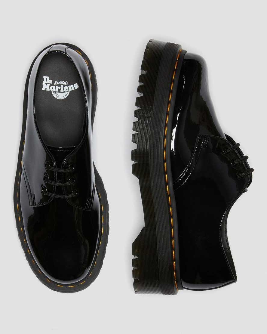 svarta dr martens 1461 patent platform oxfordskor för herr