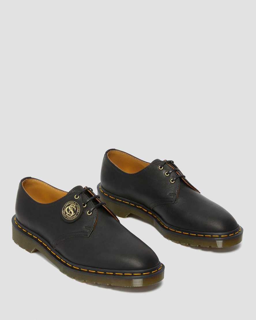 svarta dr martens 1461 classic oil oxfordskor för män
