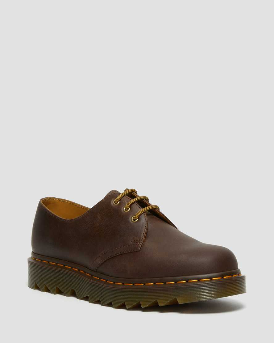 bruna dr martens 1461 ziggy oxfordskor för män