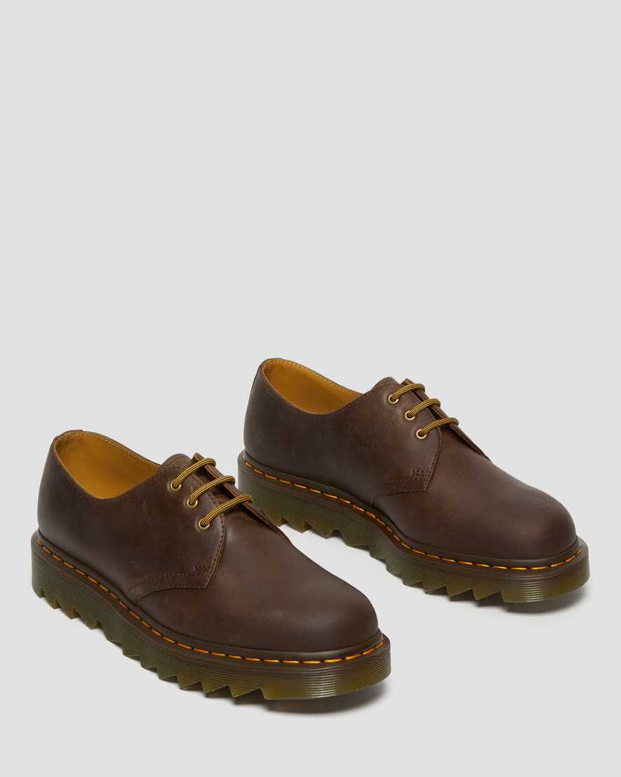 bruna dr martens 1461 ziggy oxfordskor för män