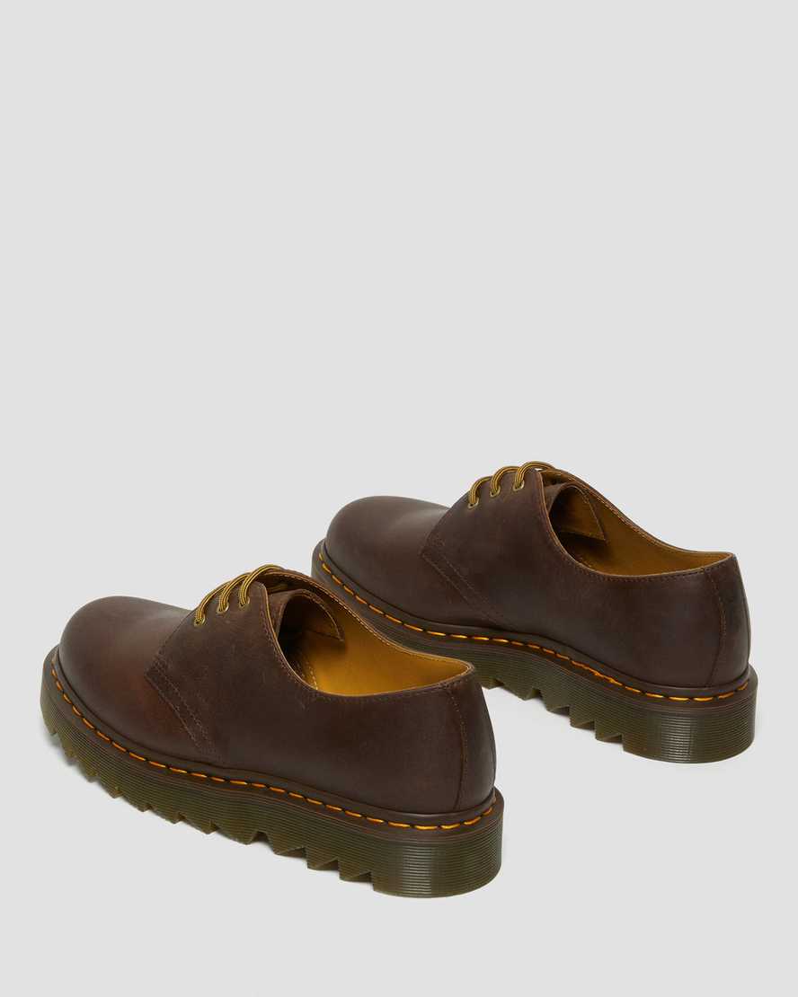 bruna dr martens 1461 ziggy oxfordskor för män