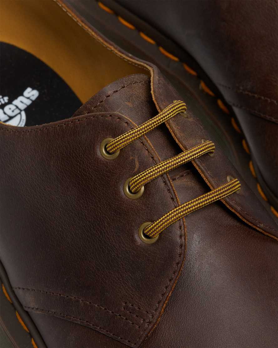 bruna dr martens 1461 ziggy oxfordskor för män