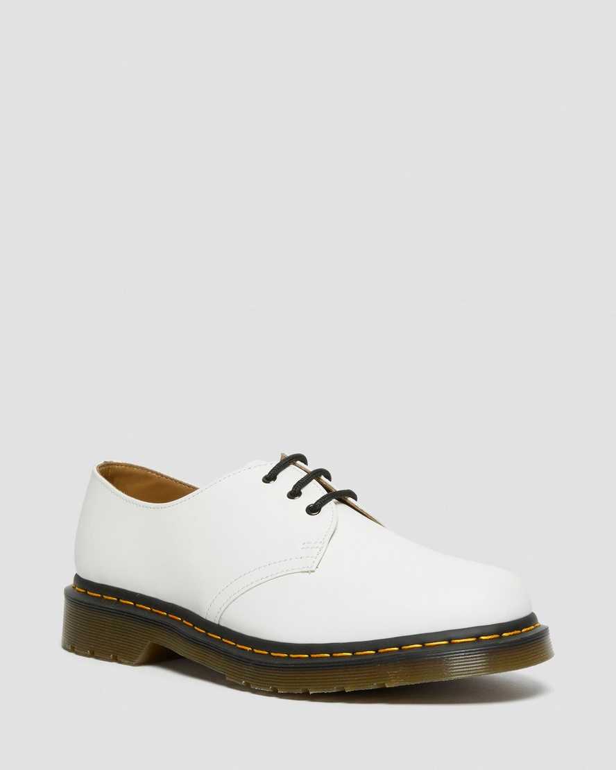 vita dr martens 1461 smooth oxfordskor för män