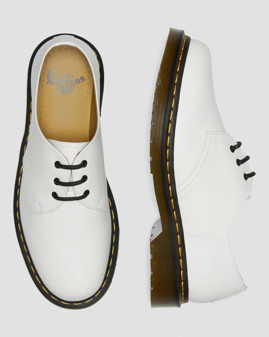 vita dr martens 1461 smooth oxfordskor för män