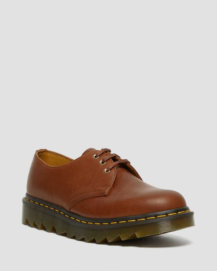 bruna dr martens 1461 ziggy oxfordskor för män