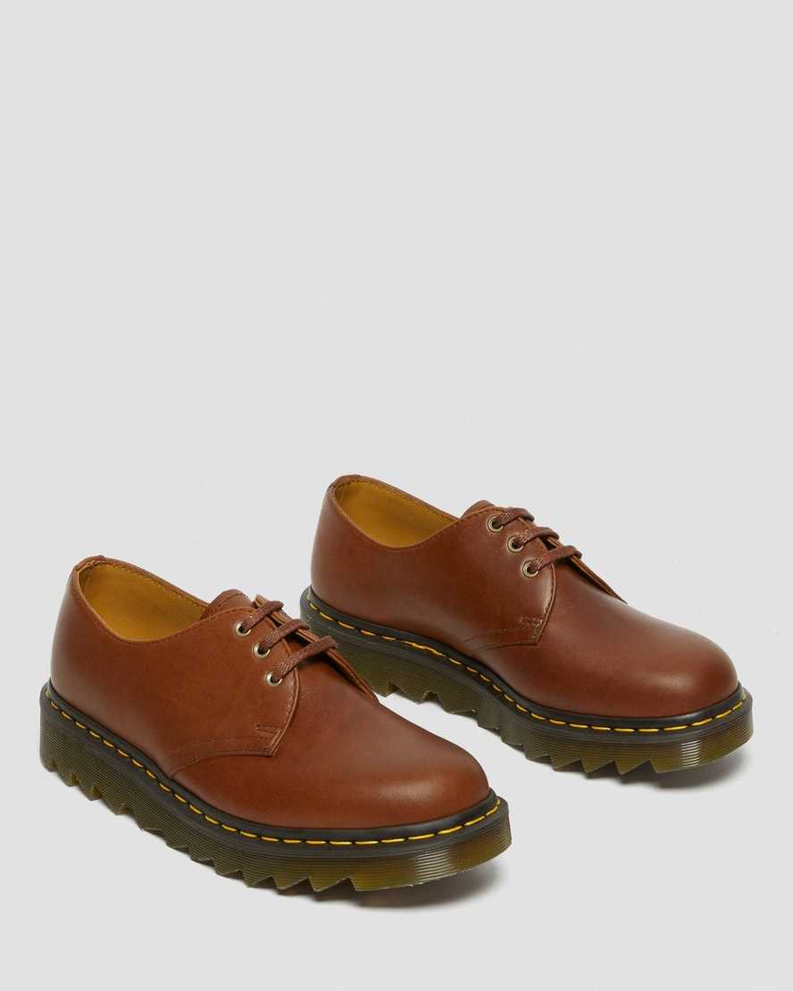 bruna dr martens 1461 ziggy oxfordskor för män