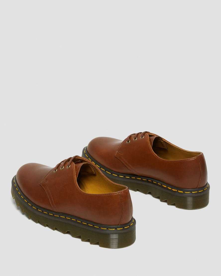 bruna dr martens 1461 ziggy oxfordskor för män
